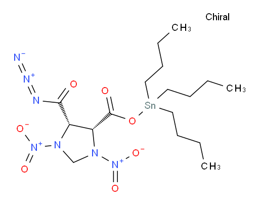 (4R,5S)-tributylstannyl 5-(azidocarbonyl)-1,3-dinitroimidazolidine-4-carboxylate