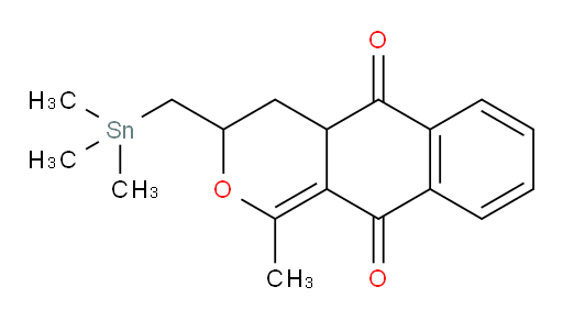1-methyl-3-((trimethylstannyl)methyl)-4,4a-dihydro-3H-benzo[g]isochromene-5,10-dione