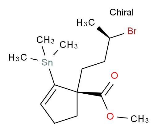 (S)-甲基 1-((R)-3-溴丁基)-2-(三甲基锡基)环戊-2-烯甲酸酯