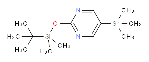 2-((tert-butyldimethylsilyl)oxy)-5-(trimethylstannyl)pyrimidine