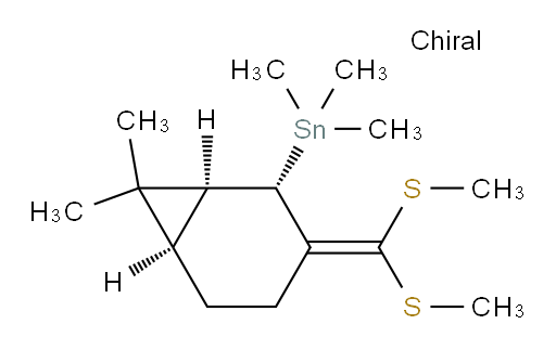 ((1S,2S,6R)-3-(双(甲基硫基)亚甲基)-7,7-二甲基双环[4.1.0]庚-2-基)三甲基锡烷