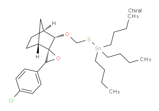 三丁基(((((1R,2S,3S,4S)-3'-(4-氯苯基)螺[双环[2.2.1]庚烷-2,2'-环氧乙烷]-3-氧基))甲基)硫基)锡烷