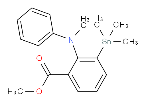 methyl 2-(methyl(phenyl)amino)-3-(trimethylstannyl)benzoate