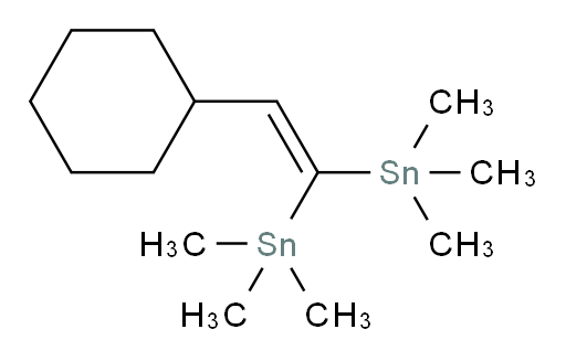 (2-cyclohexylethene-1,1-diyl)bis(trimethylstannane)