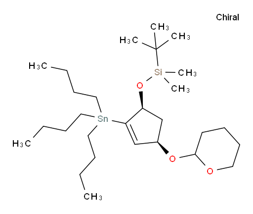 tert-butyldimethyl(((1S,4R)-4-((tetrahydro-2H-pyran-2-yl)oxy)-2-(tributylstannyl)cyclopent-2-en-1-yl)oxy)silane