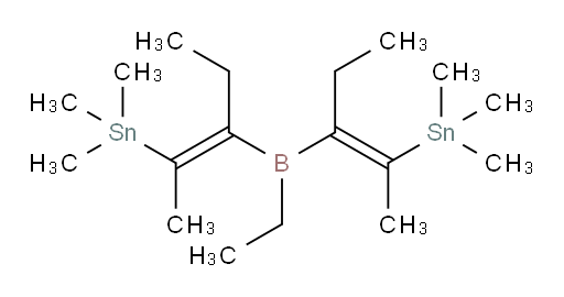 ((2Z,2'Z)-(ethylboranediyl)bis(pent-2-ene-3,2-diyl))bis(trimethylstannane)