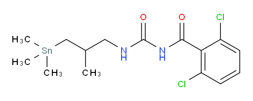 2,6-dichloro-N-((2-methyl-3-(trimethylstannyl)propyl)carbamoyl)benzamide