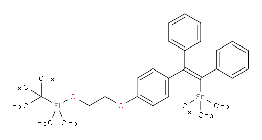 (Z)-叔丁基(2-(4-(1,2-二苯基-2-(三甲基锡基)乙烯基)苯氧基)乙氧基)二甲基硅烷