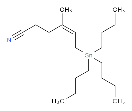(Z)-4-methyl-6-(tributylstannyl)hex-4-enenitrile