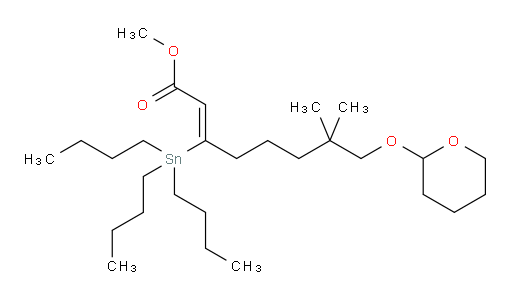 (Z)-methyl 7,7-dimethyl-8-((tetrahydro-2H-pyran-2-yl)oxy)-3-(tributylstannyl)oct-2-enoate
