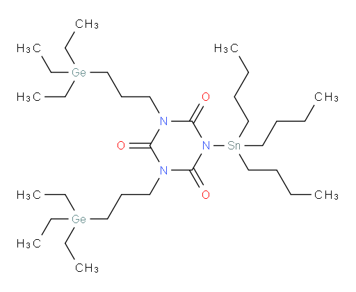 1-(tributylstannyl)-3,5-bis(3-(triethylgermyl)propyl)-1,3,5-triazinane-2,4,6-trione