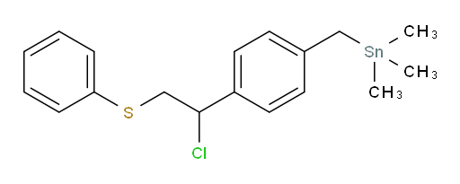 (4-(1-chloro-2-(phenylthio)ethyl)benzyl)trimethylstannane