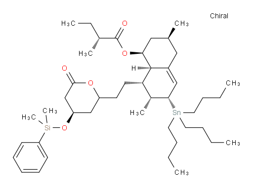 (2R)-(1S,3S,6R,7R,8R,8aR)-8-(2-((4R)-4-((dimethyl(phenyl)silyl)oxy)-6-oxotetrahydro-2H-pyran-2-yl)ethyl)-3,7-dimethyl-6-(tributylstannyl)-1,2,3,4,6,7,8,8a-octahydronaphthalen-1-yl 2-methylbutanoate