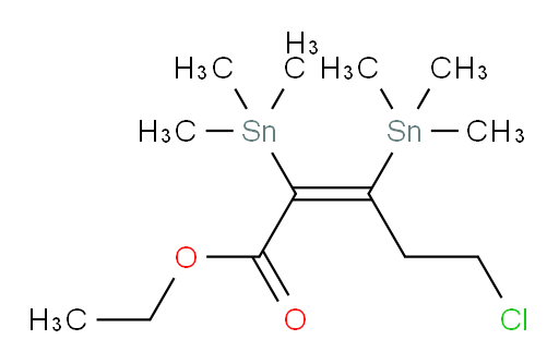 (Z)-ethyl 5-chloro-2,3-bis(trimethylstannyl)pent-2-enoate