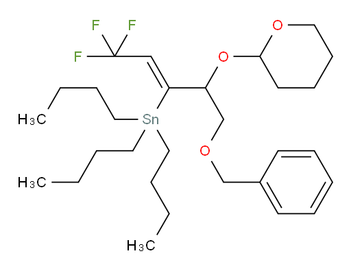 (Z)-(5-(benzyloxy)-1,1,1-trifluoro-4-((tetrahydro-2H-pyran-2-yl)oxy)pent-2-en-3-yl)tributylstannane