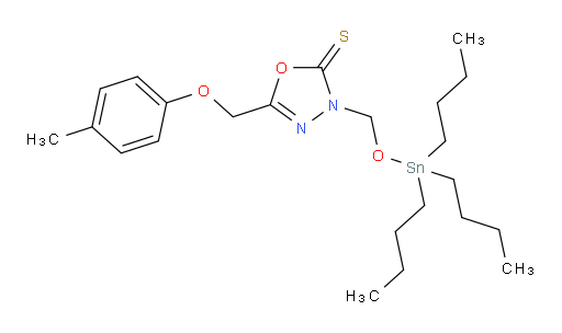 5-((p-tolyloxy)methyl)-3-(((tributylstannyl)oxy)methyl)-1,3,4-oxadiazole-2(3H)-thione