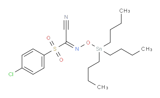 (E)-1-((4-chlorophenyl)sulfonyl)-N-((tributylstannyl)oxy)methanimidoyl cyanide