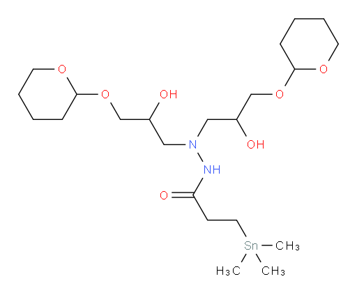 N',N'-bis(2-hydroxy-3-((tetrahydro-2H-pyran-2-yl)oxy)propyl)-3-(trimethylstannyl)propanehydrazide