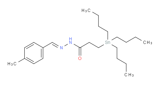 (E)-N'-(4-methylbenzylidene)-3-(tributylstannyl)propanehydrazide