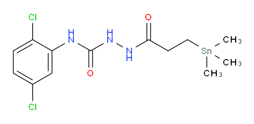 N-(2,5-dichlorophenyl)-2-(3-(trimethylstannyl)propanoyl)hydrazinecarboxamide