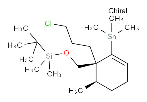 tert-butyl(((1S,6R)-1-(3-chloropropyl)-6-methyl-2-(trimethylstannyl)cyclohex-2-en-1-yl)methoxy)dimethylsilane
