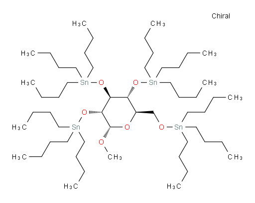 (((2S,3R,4S,5R,6R)-2-methoxy-6-(((tributylstannyl)oxy)methyl)tetrahydro-2H-pyran-3,4,5-triyl)tris(oxy))tris(tributylstannane)
