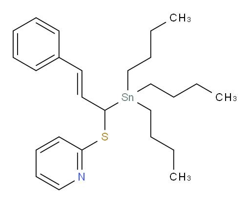 (E)-2-((3-phenyl-1-(tributylstannyl)allyl)thio)pyridine