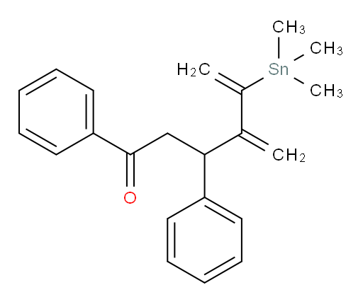 4-methylene-1,3-diphenyl-5-(trimethylstannyl)hex-5-en-1-one