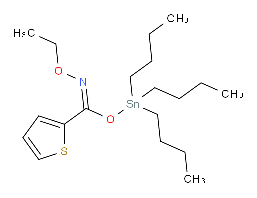 (E)-三丁基锡基 N-乙氧基噻吩-2-亚胺代甲酸酯