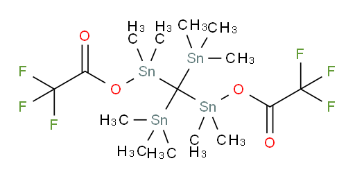 (bis(trimethylstannyl)methylene)bis(dimethylstannanediyl) bis(2,2,2-trifluoroacetate)