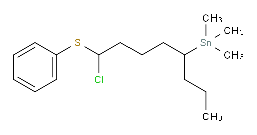 (8-chloro-8-(phenylthio)octan-4-yl)trimethylstannane