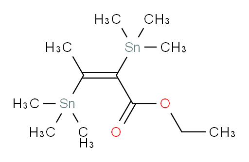(E)-ethyl 2,3-bis(trimethylstannyl)but-2-enoate