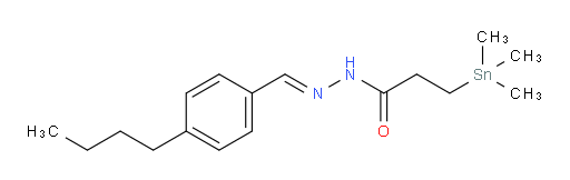 (E)-N'-(4-butylbenzylidene)-3-(trimethylstannyl)propanehydrazide