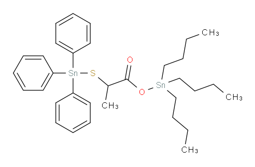 tributylstannyl 2-((triphenylstannyl)thio)propanoate