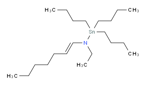 (E)-1,1,1-tributyl-N-ethyl-N-(hept-1-en-1-yl)stannanamine