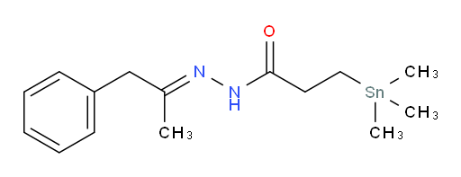 (E)-N'-(1-phenylpropan-2-ylidene)-3-(trimethylstannyl)propanehydrazide