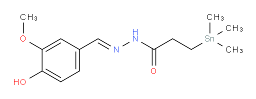 (E)-N'-(4-hydroxy-3-methoxybenzylidene)-3-(trimethylstannyl)propanehydrazide