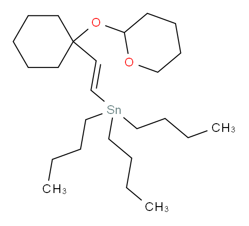 (E)-tributyl(2-(1-((tetrahydro-2H-pyran-2-yl)oxy)cyclohexyl)vinyl)stannane