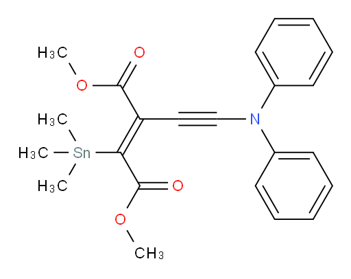 dimethyl 2-((diphenylamino)ethynyl)-3-(trimethylstannyl)fumarate