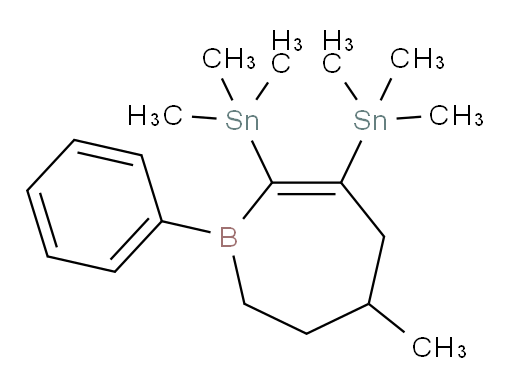 (5-methyl-1-phenyl-4,5,6,7-tetrahydro-1H-borepine-2,3-diyl)bis(trimethylstannane)