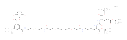 (28S,32S)-tri-tert-butyl 1-(3-(((2,5-dioxopyrrolidin-1-yl)oxy)carbonyl)-5-(trimethylstannyl)phenyl)-1,10,22,30-tetraoxo-13,16,19-trioxa-5,6-dithia-2,9,23,29,31-pentaazatetratriacontane-28,32,34-tricarboxylate
