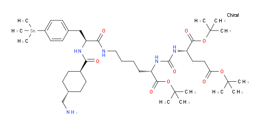 (3S,10S,14S)-tri-tert-butyl 1-((1r,4S)-4-(aminomethyl)cyclohexyl)-1,4,12-trioxo-3-(4-(trimethylstannyl)benzyl)-2,5,11,13-tetraazahexadecane-10,14,16-tricarboxylate