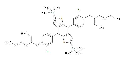 (4-(3-chloro-4-(2-ethylhexyl)phenyl)-8-(4-(2-ethylhexyl)-3-fluorophenyl)-4,8-dihydrobenzo[1,2-b:4,5-b']dithiophene-2,6-diyl)bis(trimethylstannane)