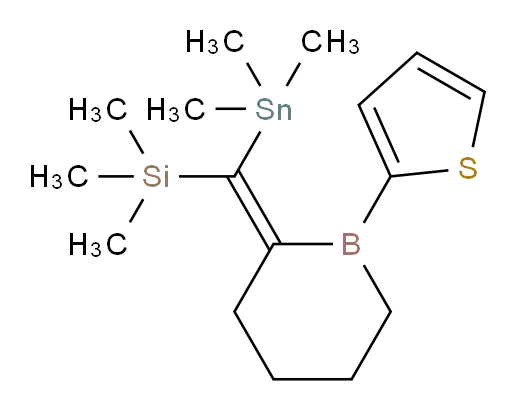 (E)-trimethyl((1-(thiophen-2-yl)borinan-2-ylidene)(trimethylstannyl)methyl)silane