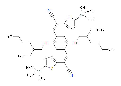 (2Z,2'Z)-3,3'-(2,5-bis((2-ethylhexyl)oxy)-1,4-phenylene)bis(2-(5-(trimethylstannyl)thiophen-2-yl)acrylonitrile)