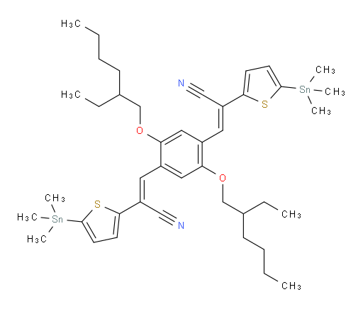 (2E,2'E)-3,3'-(2,5-bis((2-ethylhexyl)oxy)-1,4-phenylene)bis(2-(5-(trimethylstannyl)thiophen-2-yl)acrylonitrile)