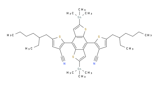 2,2'-(2,6-bis(trimethylstannyl)benzo[1,2-b:4,5-b']dithiophene-4,8-diyl)bis(5-(2-ethylhexyl)thiophene-3-carbonitrile)