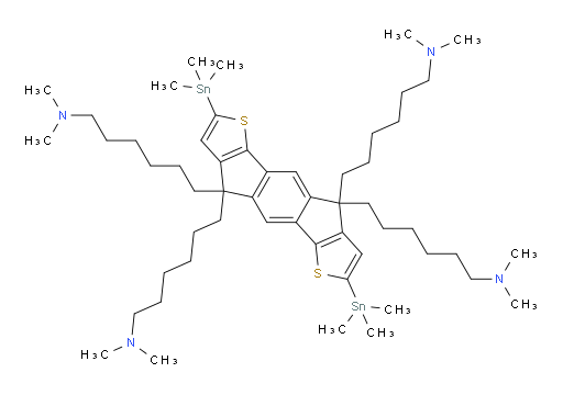 6,6',6'',6'''-(2,7-bis(trimethylstannyl)-4,9-dihydro-s-indaceno[1,2-b:5,6-b']dithiophene-4,4,9,9-tetrayl)tetrakis(N,N-dimethylhexan-1-amine)
