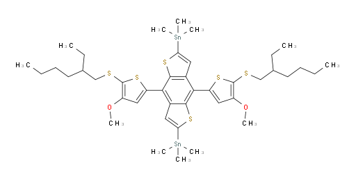(4,8-bis(5-((2-ethylhexyl)thio)-4-methoxythiophen-2-yl)benzo[1,2-b:4,5-b']dithiophene-2,6-diyl)bis(trimethylstannane)