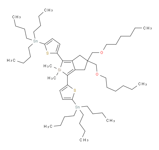 5,5-bis((hexyloxy)methyl)-2,2-dimethyl-1,3-bis(5-(tributylstannyl)thiophen-2-yl)-2,4,5,6-tetrahydrocyclopenta[c]silole